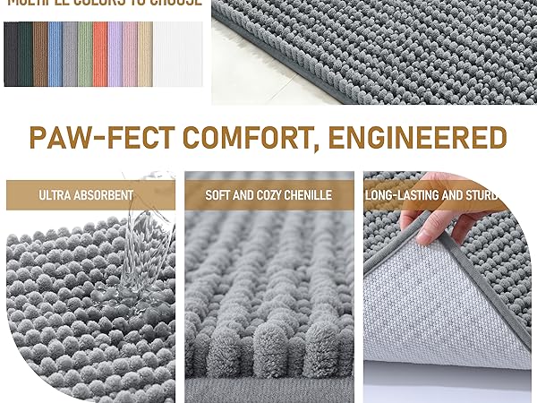 OLANLY Chenille Mud Mats