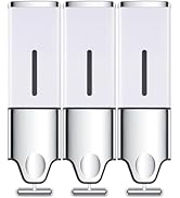 EHORIA 3-in-1 Quadrate Dispensers for The Shower,Shower soap Dispenser,Conditioner Dispenser, Sha...