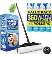 PetLovers Large Lint Roller with 3 Refills – 360 Total Sheets for Tackling Pet Hair, Extra Large ...