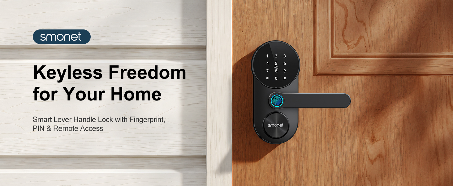 smart lever lock with fingerprint