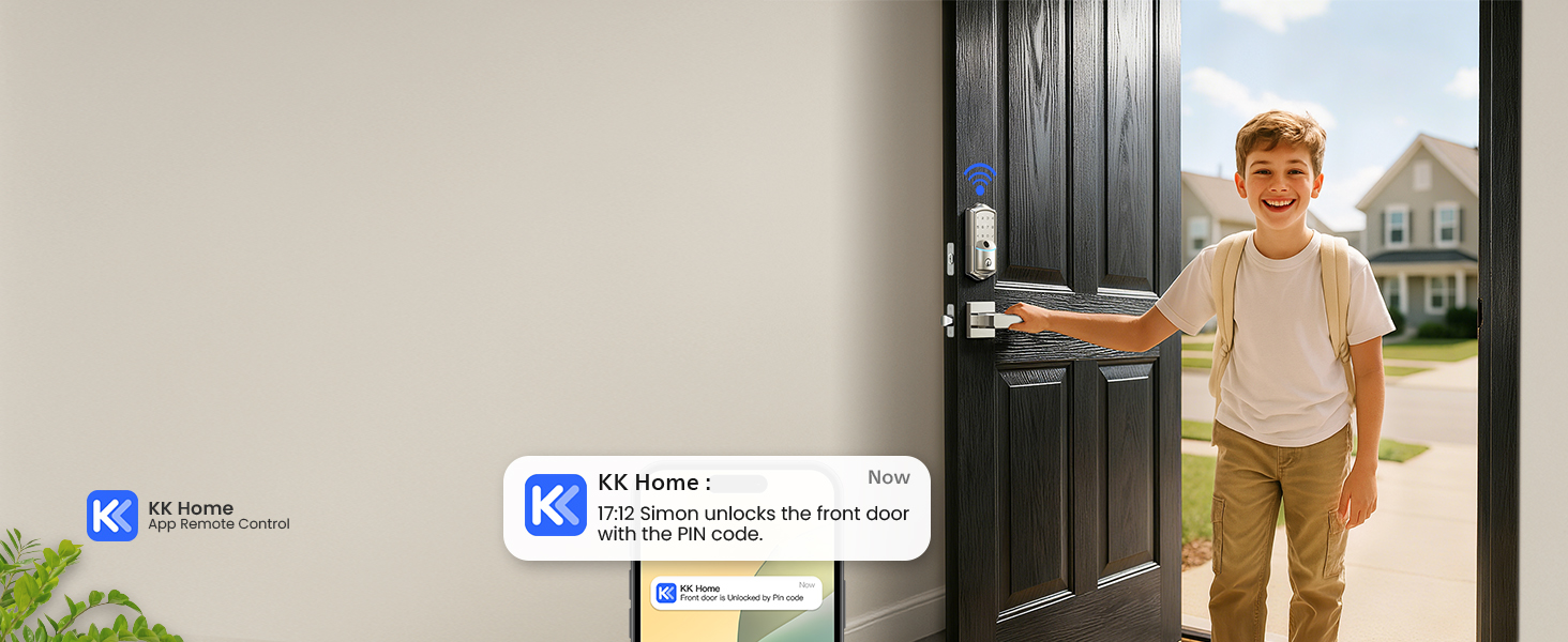 keypad door lock with handle Real-time Notifications