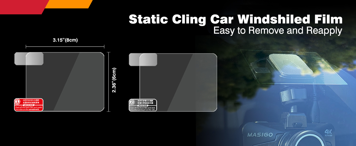 Static Cling Car Windshield Film (2 SETS)