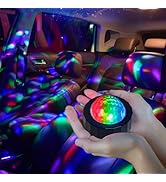 Car Disco Ball for Car Disco Light Rechargeable Battery Mini Disco Ball for Car Music Sound Activ...