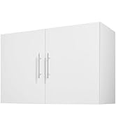 VEVOR Laundry Room Wall Cabinet, 2-Tier Wall Mounted Hanging Cabinet with Adjustable Shelf, 36 in...