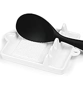 Ceramic Spoon Rests for Counter Stove Top, 7.5 inch Dishwasher Safe White