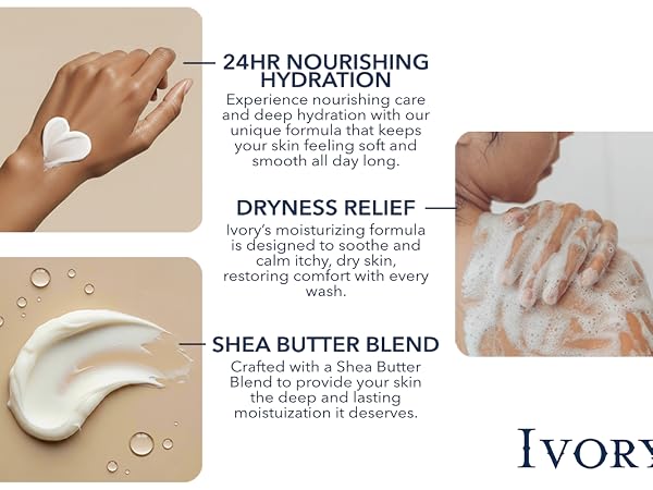 24HR Nourishing Hydration, Dryness Relief, Shea Butter Blend
