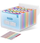 ThinkTex Accordion File Organizer, 26 Pockets Expanding File Folders, Monthly Bill Receipt Docume...