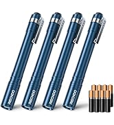 RECHOO LED Pen Light 4 Pack, Lightweight, Small Bright Pen Flashlight with Clip, Waterproof Porta...