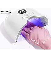 MelodySusie Compact LED UV Nail Lamp with UV Gloves, P-PLUS30A Nail Dryer with Smart Sensor Cures...