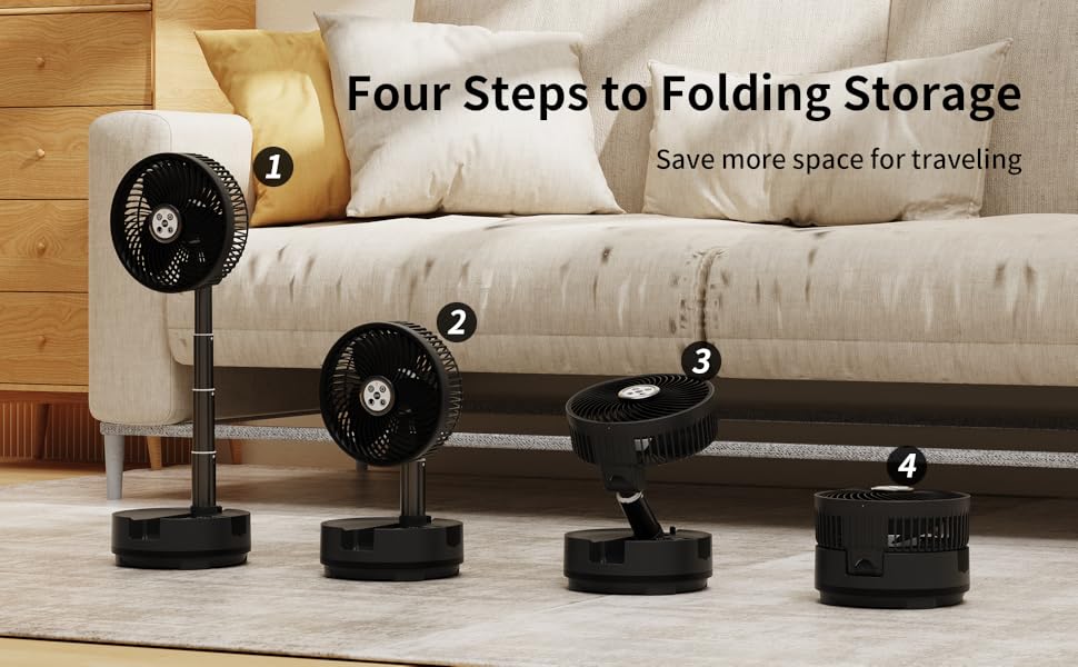 Four Steps to Folding Storage Save more space for traveling