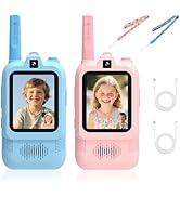 Maireien 2 Pack Video Walkie Talkies for Kids, Long Range Rechargeable Video Walkie-Talkie, Video...