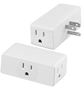 Multi Plug Wall Outlet 2pack, Multiple Outlet Splitter, 3-Plug Wall Adapter, MultiPlug Outlet Ext...