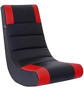 The Crew Furniture Riptide Kids Video Rocker Floor Gaming Chair, PU Black/Red