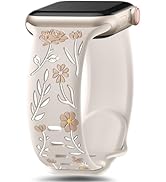 SNBLK Floral Band Compatible with Cute Apple Watch Bands for Women 40mm 41mm 38mm 42mm 44mm 45mm ...