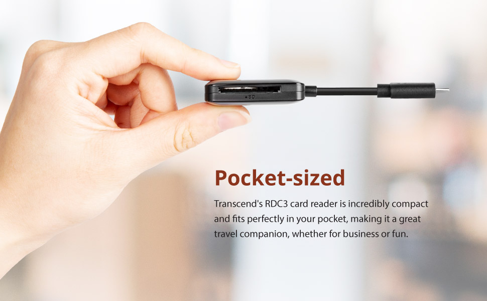 SD/microSD Card Reader, USB 3.2 Gen 1, Black, Type C