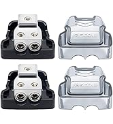 RECOIL 2-Way Power Distribution Block, 1 X 0/2/4 Gauge in / 2 X 4/8 Gauge Out Power Distribution ...