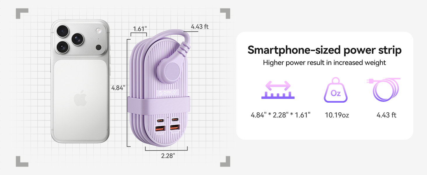 compact power strip charger station home gifts travel charger