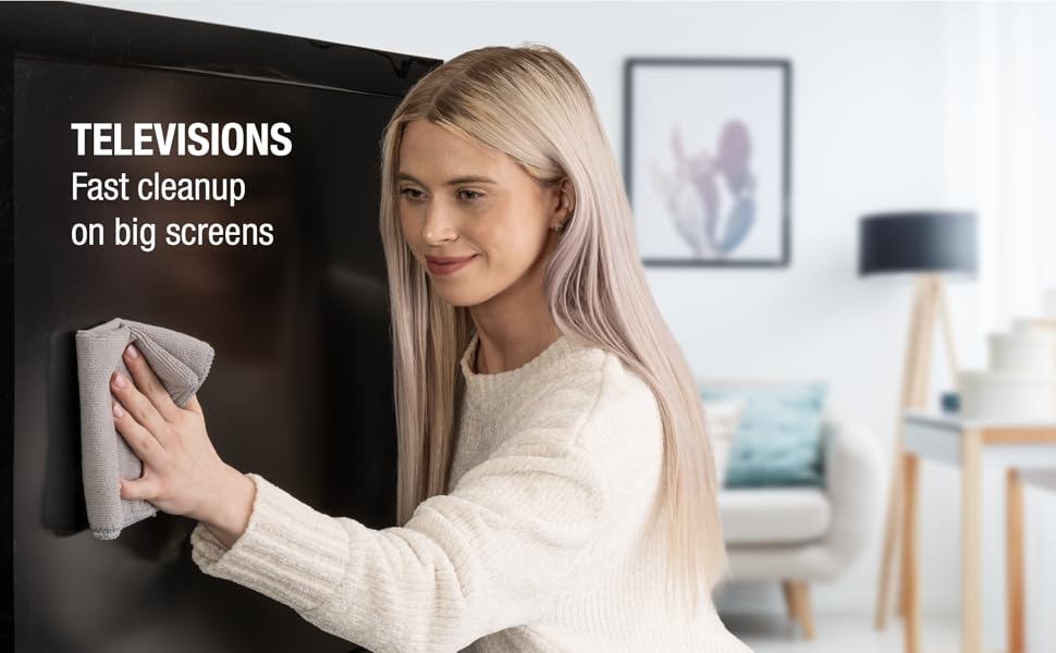 Miracle Brands Electronics Cleaner makes big screen TV cleanup fast and beautiful. 