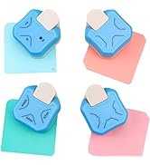 4 Pack 3-in-1 Rounded Hole Decorative Diagonal Corner Punch, 3-Way Paper Edge Cutter Corner Round...