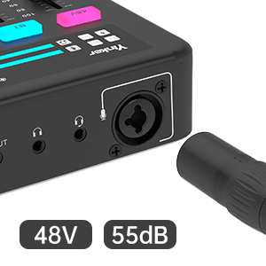 gaming audio mixer rgb xlr audio interface bluetooth sound board sound card dj controller mixer