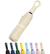 Seniny Umbrellas for Rain with Ring Buckle - Travel Umbrella Compact for Backpack, Car, Walking, ...