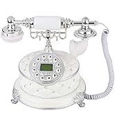 Retro Vintage landline Telephone, Classic Style Telephone Phone Wired Cored Landline Home Desk Of...