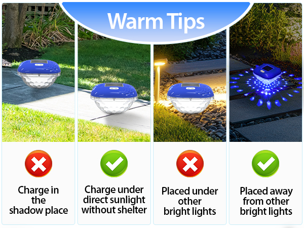 floating solar pool lights