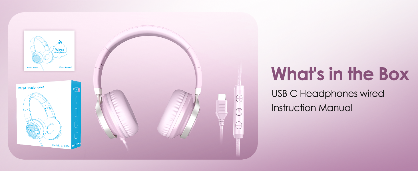 wired headphones USB C