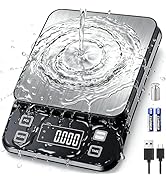 IPX7 Waterproof Food Scale 0.01oz/0.1g Precision Kitchen Scale,22lb/10kg USB Rechargeable Stainle...