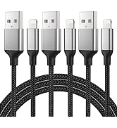 2FT iPhone Charger Cable, 3Pack USB A to Lightning Cable for Car, 2 Foot Braided iPhone Charging ...