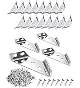 JUNYAOHSU 20pcs Universal Stainless Steel Furniture Corner Connector, Trapeziform Angle Brackets ...