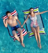 Jasonwell Inflatable Pool Hammock Float - 2 Pack Water Hammock Floaties Multi-Purpose (Saddle Lou...