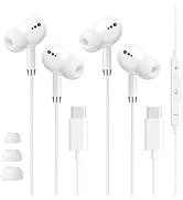 USB C Headphones for iPhone 17 16 15, Wired Earbuds with Mic &amp; Remote Control, Nosie Cancelling f...