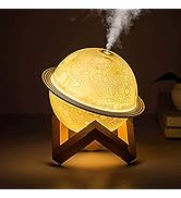 Moon Lamp Humidifier, 2 in 1 Moon Night Light & Humidifiers with USB Recharge, 3 Colors 3D LED Mo...