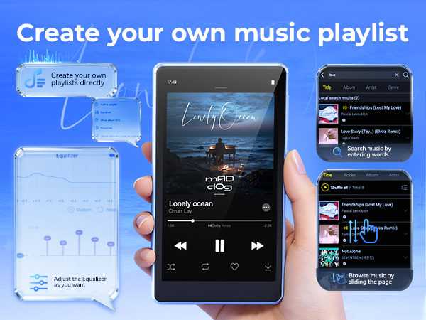 160GB MP3 Player with Bluetooth and WiFi, Android MP3 Player with Spotify, MP4 Player