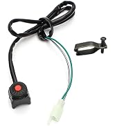 YTFRL Universal Motorbike Kill Switch, 7/8" 22mm Kill Stop Switch Horn Button with Mounting Backp...