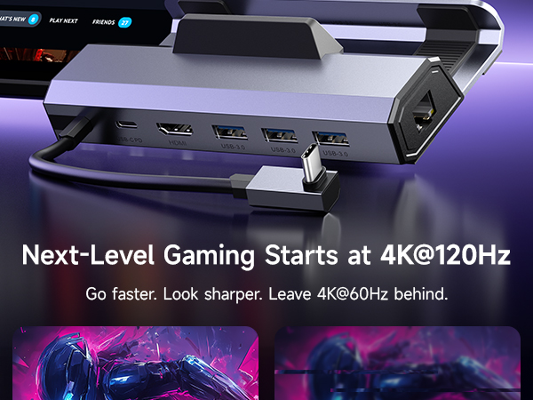 STEAM DECK OLED DOCK ROG ALLY X DOCK LEGION GO S DOCK MSI CLAW DOCKING STATION