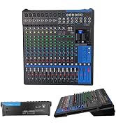 5 Core Audio Dj Mixer • 16 Channel Professional Stereo Sound Board Console • w 24 SPX Effect • US...