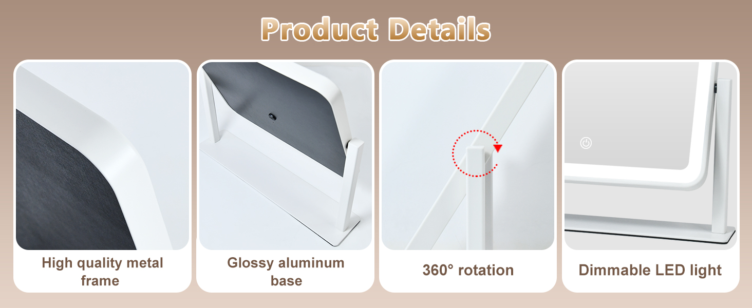 lighted makeup mirror