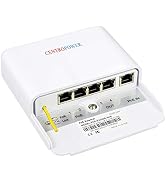 Outdoor 5 Port PoE Switch/Extender/Booster, 60W 48V 10/100/1000M POE Passthrough Switch Outdoor E...