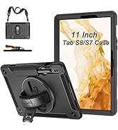 Case for Samsung Tab S7/S8 11 Inch 2022: Military Grade Shockproof Protective TPU Cover for Galax...