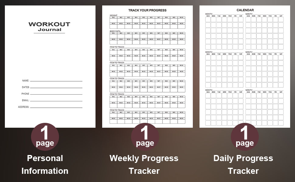 Guirnd Undated Fitness Workout Journal for Men &amp; Women