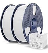 SUNLU PLA+2.0 Filament 1.75mm White 2KG, High Speed PLA Plus2.0 Tougher and Stronger 3D Printer F...