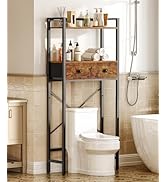 HOOBRO Over The Toilet Storage Rack with 2 Drawers, 3-Tier Bathroom Organizer Shelf Over Toilet, ...