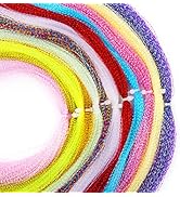 HERCULES Fly Tying Materials, Fly Fishing Line, Spiral Multi-Color Fly Fishing Crystal Flash Flas...