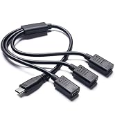 Gavynx USB C Splitter 1 in 3 Out, 0.98ft USB-C Y Splitter Cable [Charging &amp; Data Transfer], Multi...
