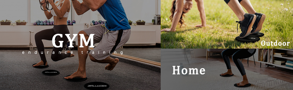 Exercise Core Sliders for Working Out Black