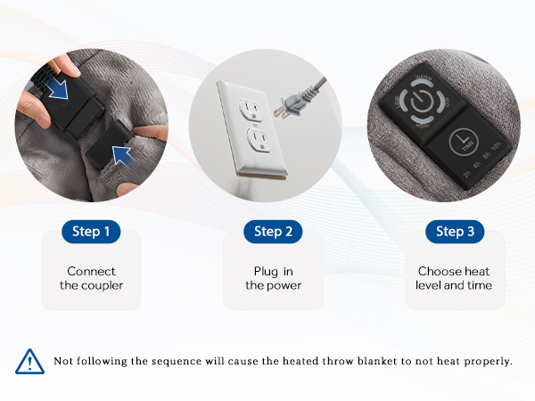 heated throw blanket built in remote