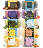 O NATURALS 100% Natural Bar Soap - Gift Set - Organic Ingredients &amp; Essential Oils - Spa Gifts fo...