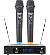Dual Profession Wireless Microphone System Cordless Dynamic Transmitter Microphones Microfono Set...